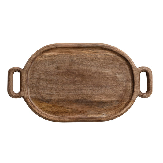 Mango Wood Tray w Handles