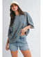Oversized Stripe Boyfriend Tee in Tan
