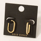 Gold Dipped Oval Hoop Earrings