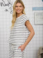 Stripe Knit Top In Grey