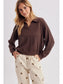 Collared Textured Knit Sweater