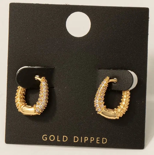 Gold Dipped Hinge Hoop Earrings