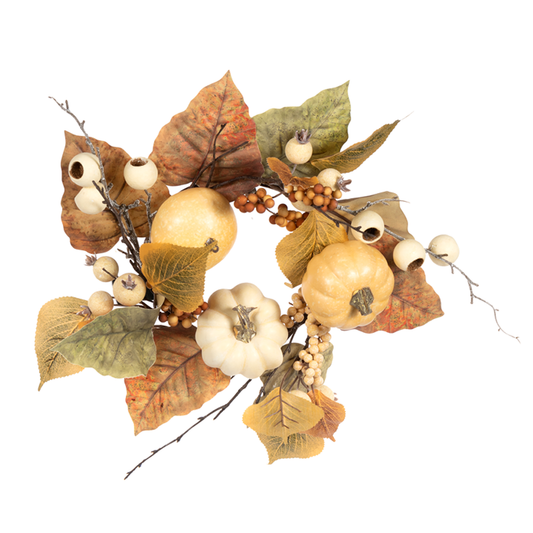 6" MIX PUMPKIN WREATH