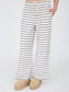 Stripe Wide Leg Knit Lounge Pants In Grey