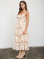 Floral Ruffle Tiered Midi Dress