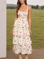 Floral Ruffle Tiered Midi Dress